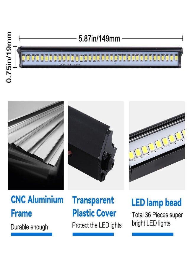 CrazyHobby Super Bright LED Light Bar Roof Lamp Kit for 1/10 Traxxas TRX4 Slash 2WD 4X4 Axial SCX10 & SCX10 II Arrma Redcat Gen7 Gen 8 RC Rock Crawler Car (Type 1) - Image 2